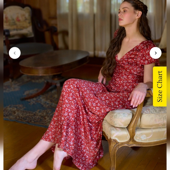 **Last One Left**Selkie The Flutter Slip Dress in Jam Cake - Picture 13 of 16